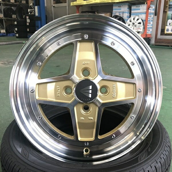 ダンロップ DUNLOP ルマン5 LE MANS 165/55R15 サマータイヤ ホイール 4本 セット 15インチ ENKEI APACHE2 15×5.0J+45 4/100 夏用 新品