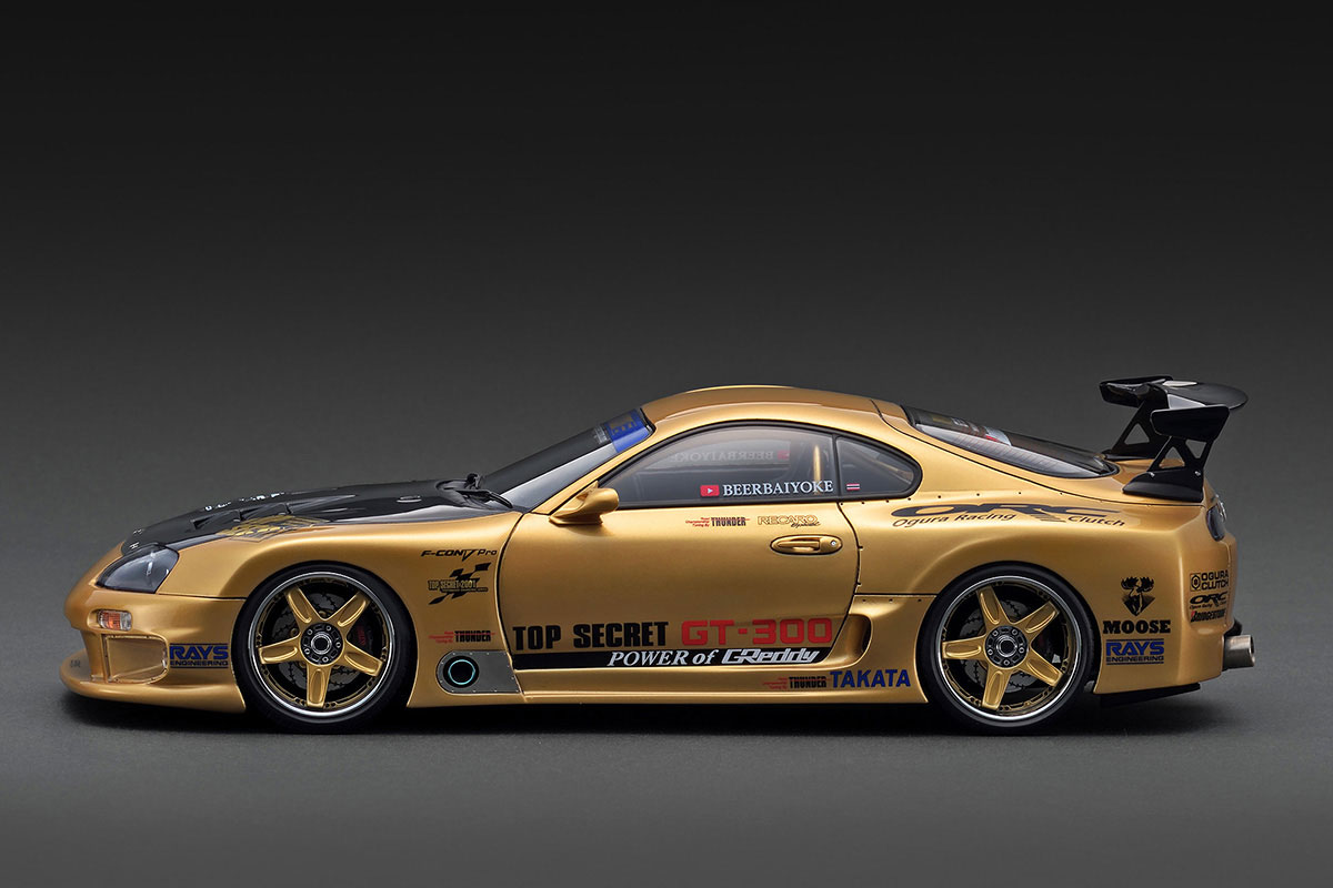 イグニッションモデル 1/18 トップ シークレット GT300 Supra (ゴールド) A80 スープラ