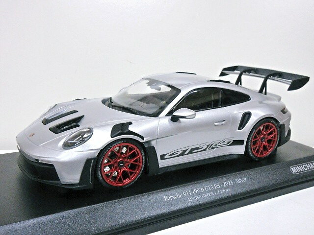 欧州限定モデル 1/18 ポルシェ911 GT3 RS (シルバー) レッドリム 2022