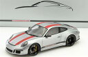 PORSCHE特注 1/18 ポルシェ 911R (991) シルバー/レッド 2016 世界限定991台 ショーケース付