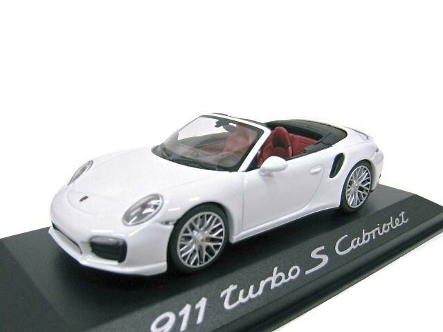 PORSCHE特注 1/43 ポルシェ911 ターボS カブリオレ (ホワイト) 991型 2013