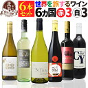 赤白ワイン ミックスセット 【 送料無料 】 世界の赤白ワイン 国違い 6カ国 6本セット 第10弾 【2,816円OFF】| 赤ワイン 白ワイン フランス イタリア スペイン ドイツ チリ 南アフリカ プレゼント おしゃれ お祝い 敬老の日 【熨斗・のし対応 無料】