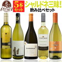 白ワインセット 【 送料無料 】 シャルドネ三昧 白ワイン 5本セット 第03弾 【1,976円OFF】 | 白ワイン シャルドネ フランス スペイン チリ ギ...