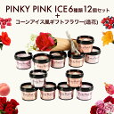 北海道 ギフト アイスクリーム PINKY PINK ICE 6種 12個セット アイス風コーンブーケ付 ジェラート スイーツ 人気 詰め合わせ セット お土産 御祝い【送料無料】