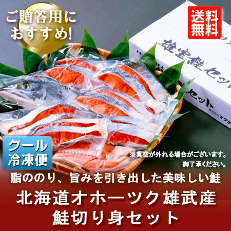 【北海道 送料無料 鮭】 北海道のさけ・切り身セット1.2kg鮭 ギフトにも最適！北海道・雄武産　鮭の切り身ギフト　きたくら特価【\5,550】【smtb-TK】【楽ギフ_のし】【楽ギフ_のし宛書】【楽ギフ_メッセ】【楽ギフ_メッセ入力】