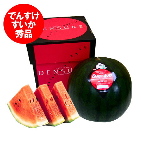 スイカ 送料無料 でんすけすいか 北海道 当麻産 でんすけすいか 秀品 Mサイズ 送料無料 特産品  ...