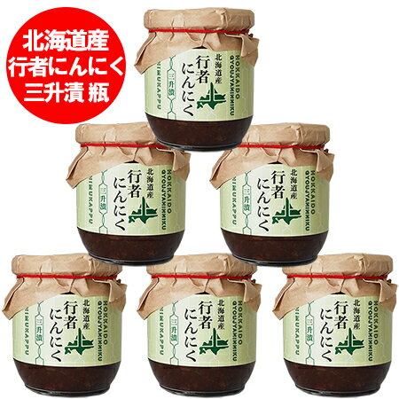 行者にんにく 三升漬け 送料無料 三升漬 北海道 瓶詰め 行者ニンニク さんしょうづけ / 山椒漬け / さんしょうずけ 瓶 1個×6 価格 5000 円 ポッキリ 送料無料 惣菜 漬物 しょうゆ漬け