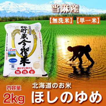 北海道産の米 無洗米 送料無料 ほしのゆめ 北海道産 米 北海道 ほしのゆめ 2kg(1kg×2) 価格 1600円