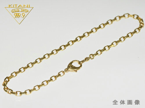 K18 ブレスレット ミニ・スパルタカス 幅2.5mm/全長18cm/重量 約4.2g　Ladys( マーヴェラスカット ) [保証書付]