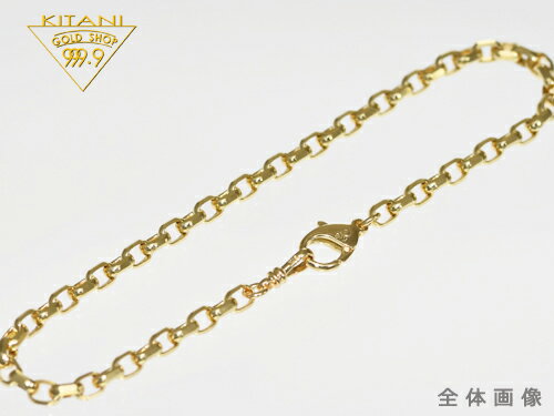 K18 ブレスレット ミニ・スパルタカス 幅3.0mm/全長18cm/重量 約6.2g　Ladys( マーヴェラスカット ) [保証書付]