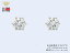 【Super Sale 40%OFF】K18 スタッド ピアス ダイヤモンド ペアー 0.5ct 6本爪 無色・良質