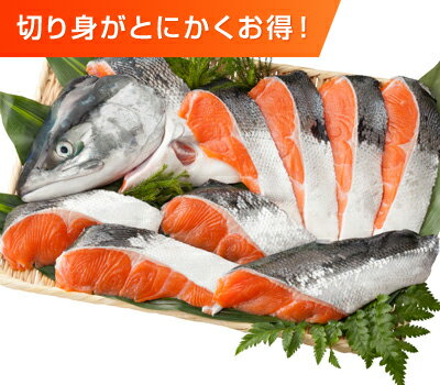 . 北海道産　生秋鮭（半身切身） 切身9切前後（1.1kg前後）加熱用のサムネイル