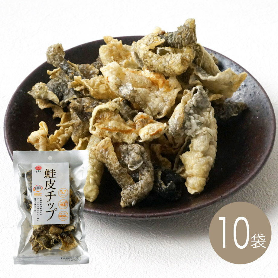 鮭皮チップ28g×10袋【江戸屋】ケース割引 送料無料(おつまみ)(酒の肴)(珍味)