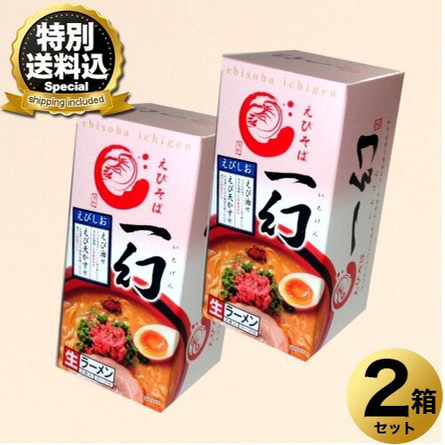 ＜特別送料込＞札幌ラーメン えびそば 一幻 塩味 生麺（二人前）×2箱 同梱可です北海道 ご当地 有名店 しお らーめん 即席インスタントラーメン お土産 ギフト プレゼント お取り寄せ