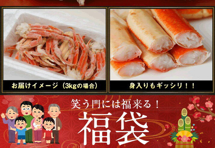 【送料無料】ボイルズワイガニ 足 5kg（約18肩〜26肩）大盛かに福袋訳あり（足折）【9-13人前】12月発送開始