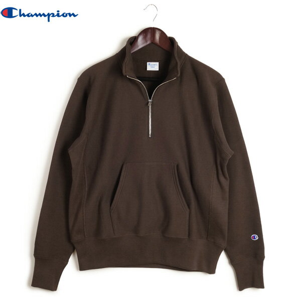 樂天商城 - Champion チャンピオン 青タグ 11.5oz リバース ウィーブ ハーフジップ スウェット シャツ C3-Y017