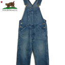 TCBジーンズ デニム オーバーオール “Boss of the Old Cat Overall” USED加工