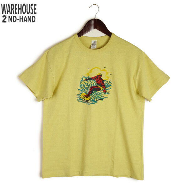 WAREHOUSE ウエアハウス 2ND-HAND シリーズ セコハン 半袖 プリントTシャツ“SURFER” Lot.4064