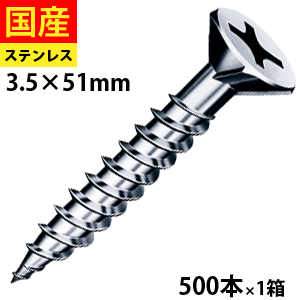 SC　ステンレスコーススレッド　SUS410（パシペート仕上げ）　ラッパ　半ネジタイプ　4.2×65mm【大箱/300本入×6箱】　※2箱ごとに送料800円かかります