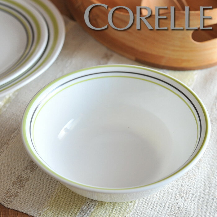 【直輸入限定プライスOFF！】コレール Corelle ガーデンスケッチバンド ボウル 中 【CORELLE Garden Sketch Bands スープカップ シリアルボウル】（1094742）【160mm】