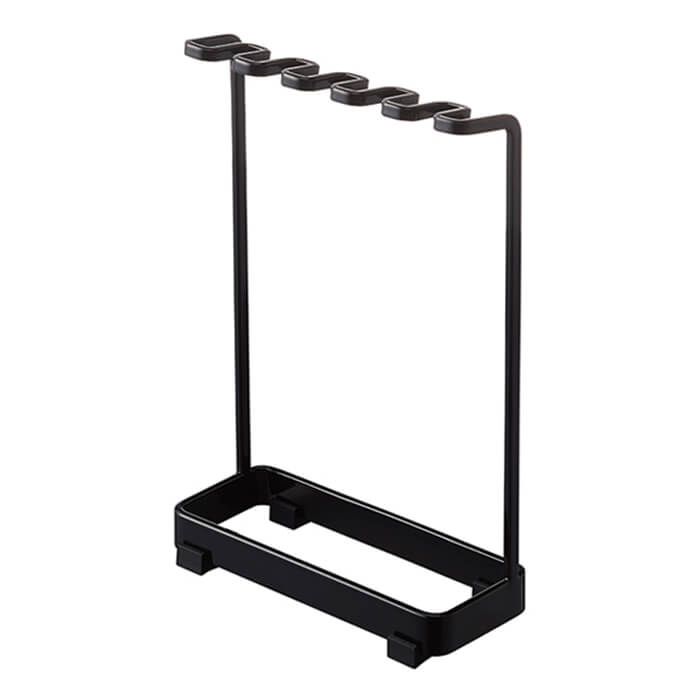 キッチンブランチの山崎実業 tower 歯ブラシ スタンド 5連 [ブラック] 洗面収納 バス収納 歯みがき 洗面グッズ ホルダー はぶらしスタンド｜アングル2