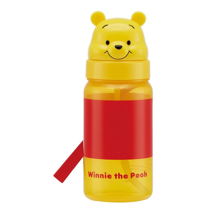 スケーター ダイカットストローボトル プー PBS3STD くまのプーさん キャラクター 水筒 持ち運び 子供 キッズ 幼稚園 かわいい