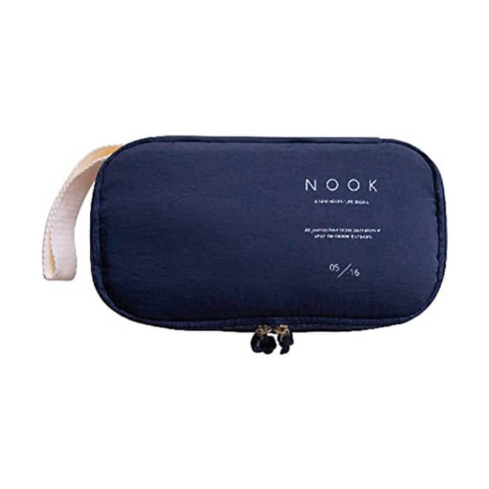 オカトー NOOK ガジェットポーチ ネイビー 小物 収納 コスメ ポーチ トラベルグッズ 軽量 丈夫