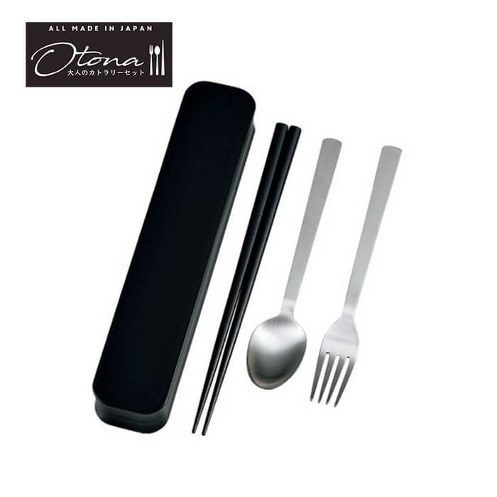 たつみや 大人のカトラリー BLACK 33303 箸 スプーン フォーク 3点 セット ブラック トリオセット 送料..