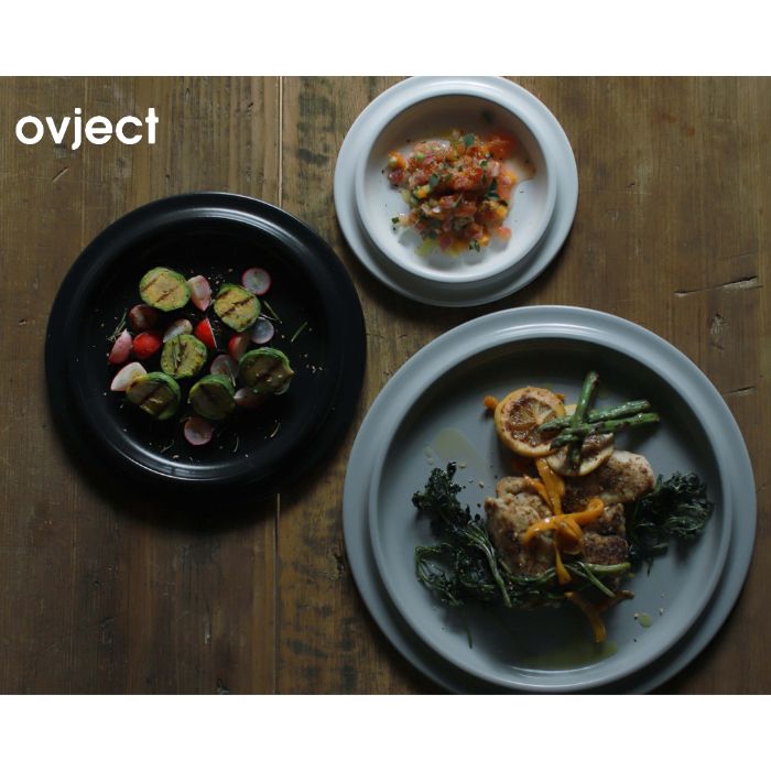 乐天商城 - ハース ovject オブジェクト リムプレート 18cm O-ERP18-MGY 送料無料 中皿 取皿 琺瑯 日本製 皿 食器 シンプル おしゃれ プレート グレー マット アウトドア