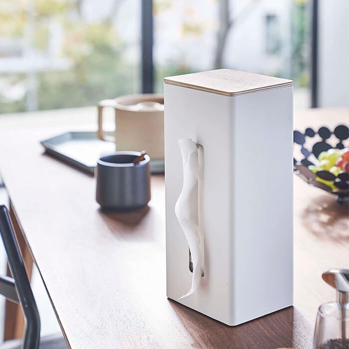 山崎実業 両面ティッシュケース縦型 リン ナチュラル 5636 送料無料