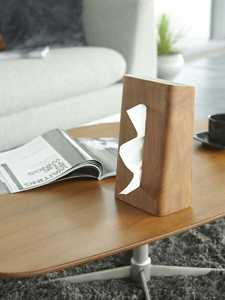 山崎実業 ティッシュケース リン ブラウン [ YAMAZAKI RIN ]【送料無料】 [2]