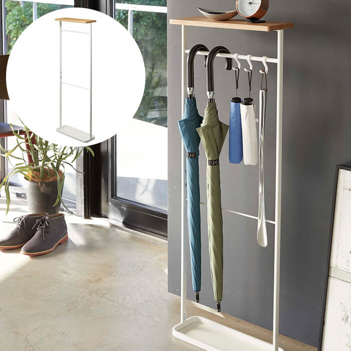 山崎実業 tower 天板付き 引っ掛け 傘立て タワー ホワイト 4970【送料無料】