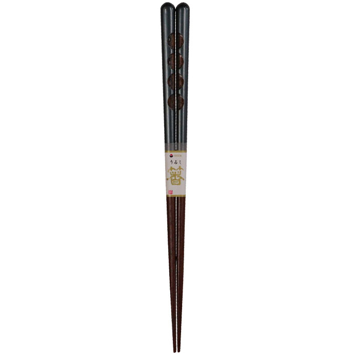 【メール便14本まで対応可能】イシダ お箸 漆ムーンウッド 23cm 14669