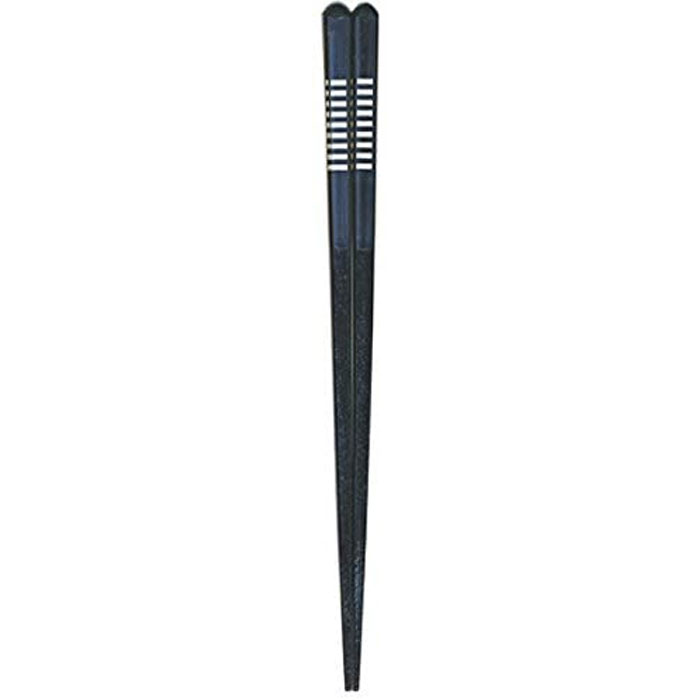 【メール便3本まで対応可能】イシダ お箸 黒檀銀壁 23cm PET 16763