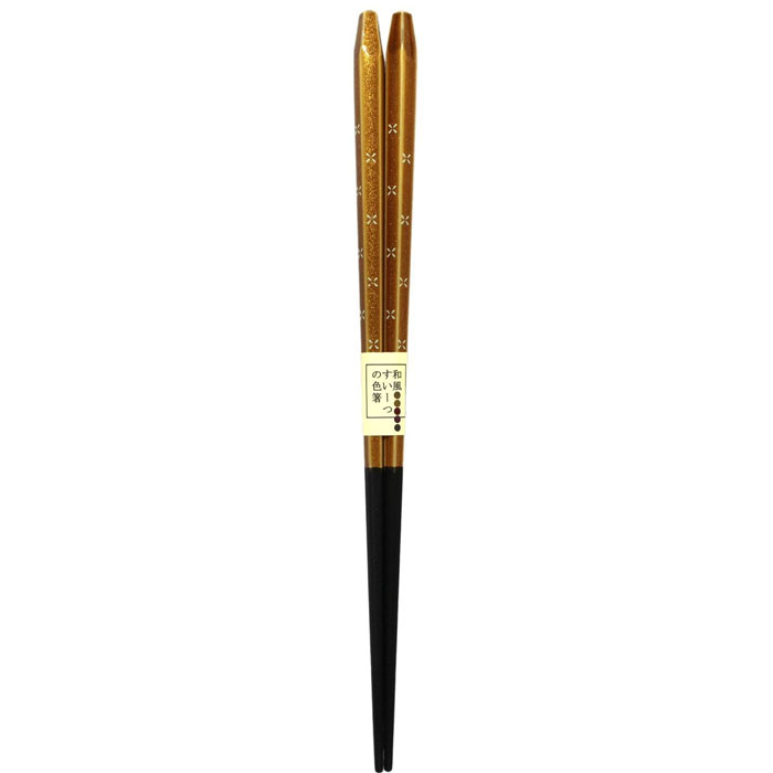 【メール便3本まで対応可能】イシダ お箸 和風スィーツ五角きなこの色23cm 台紙 16844