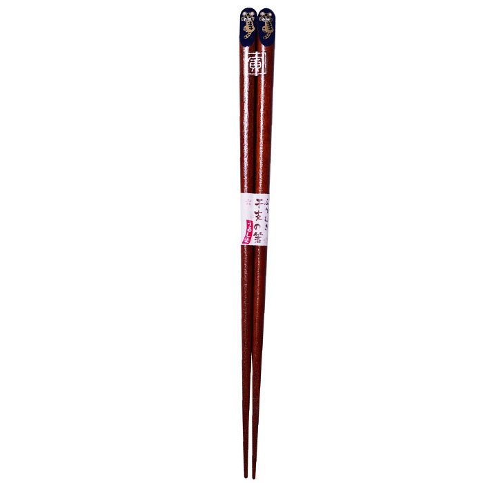 【メール便14本まで対応可能】イシダ お箸 ふりむき 干支の箸寅 23cm 12905