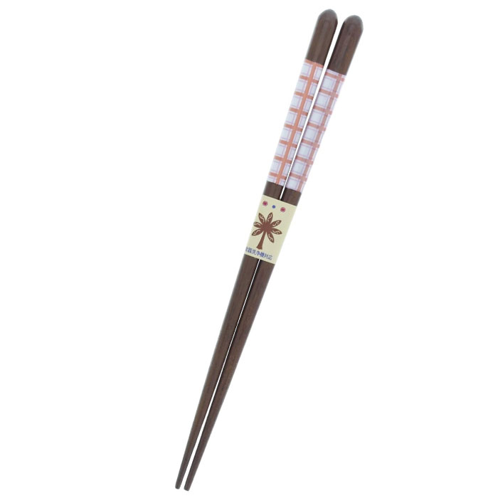 【メール便14本まで対応可能】イシダ お箸 食洗箸 フェミニンチェック R 18C 17056