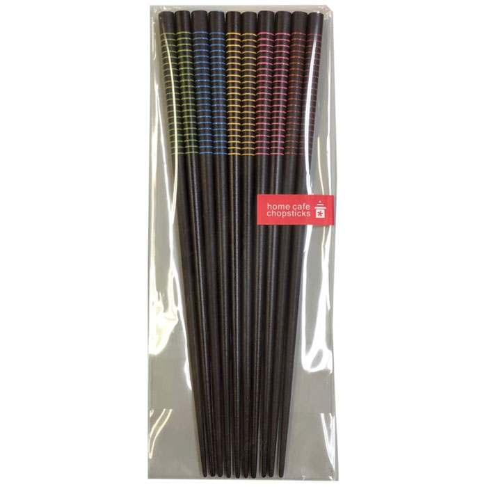 【4点までメール便対応可能】イシダ お箸 10X24客用箸 カフェボーダー 5P 67201