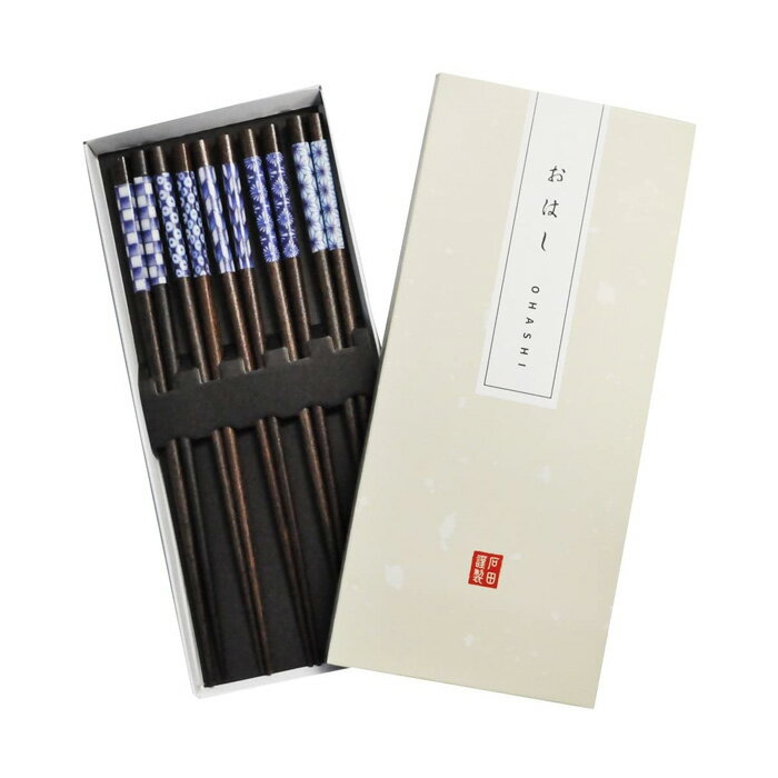 イシダ お箸 新トムソン 5P 藍の園 64025