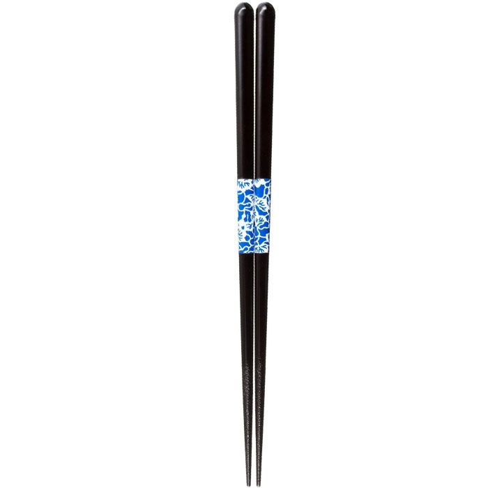 【12点までメール便可能】イシダ 一双 小町 藍 黒檀 23C 箸 お箸 おはし