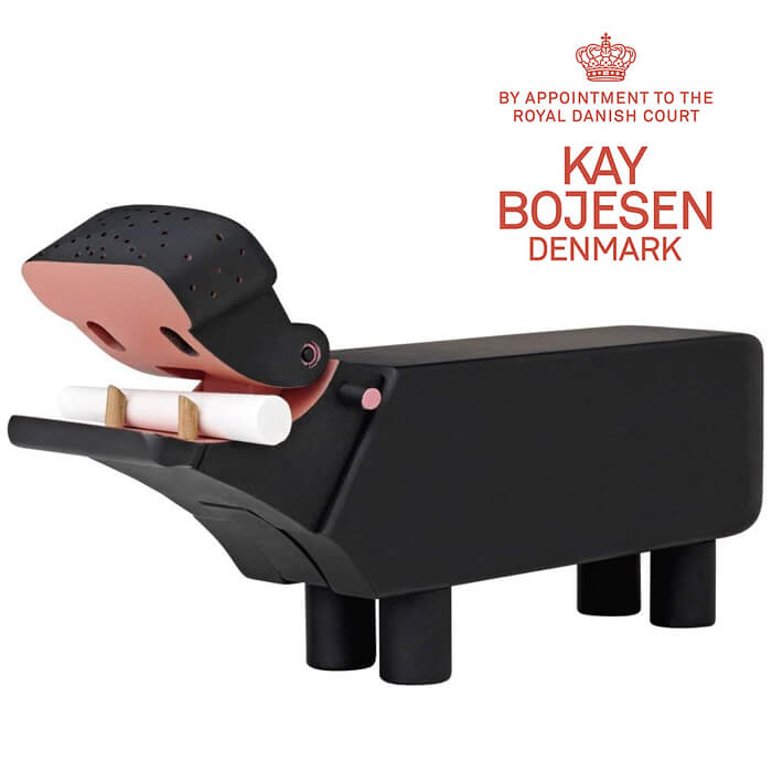 カバの置物 カイボイスン KAY BOJESEN オブジェ 39206 カバ ブラック 木製 オブジェ 北欧 デンマーク かば インテリア プレゼント 並行輸入品 リプロダクト品