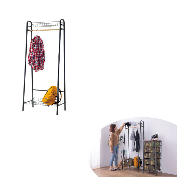 ハンガー LFS-882BK（ブラック） ハンガーラック コートハンガー ハンガー コート掛け 衣類収納 収納家..