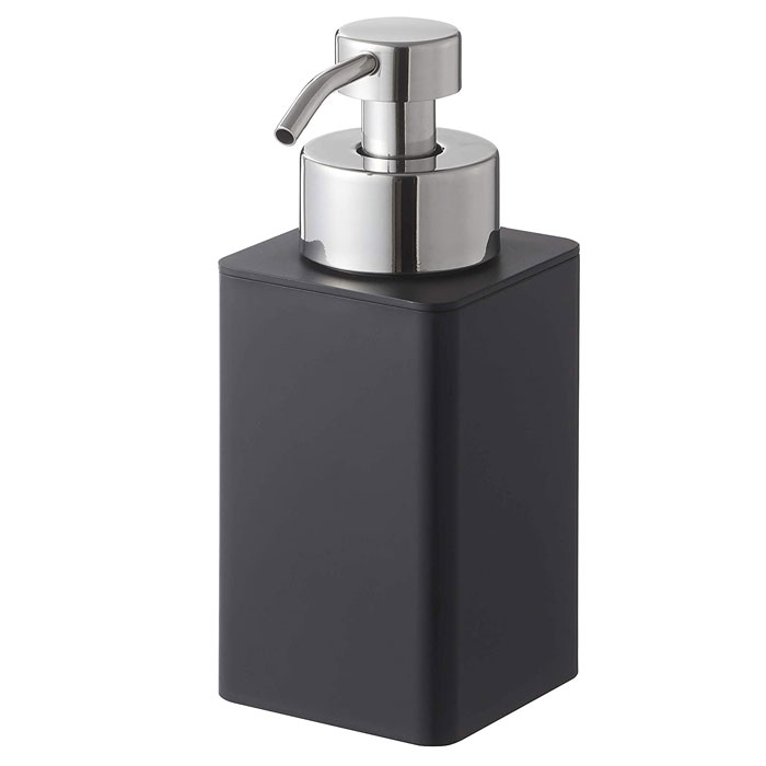 山崎実業 詰め替え用ディスペンサー タワー 泡タイプ ブラック 5208