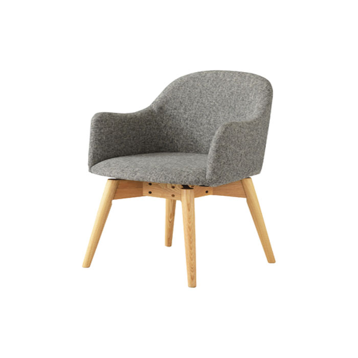 カラメリ 回転式チェア KRM-020GY（グレー） ダイニングチェア 回転式チェア 椅子 イス いす 回転 店舗 カフェ ラウンジ ロビー ホテル 法人 送料無料 東谷 Azumaya【メーカー直送品】【代引不可】【沖縄・北海道・離島・一部地域お届け不可】