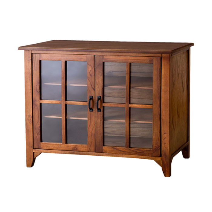 ティンバー キャビネット PM-318（ブラウン） キャビネット ミンディ材 天然木 アンティーク スリム 省..