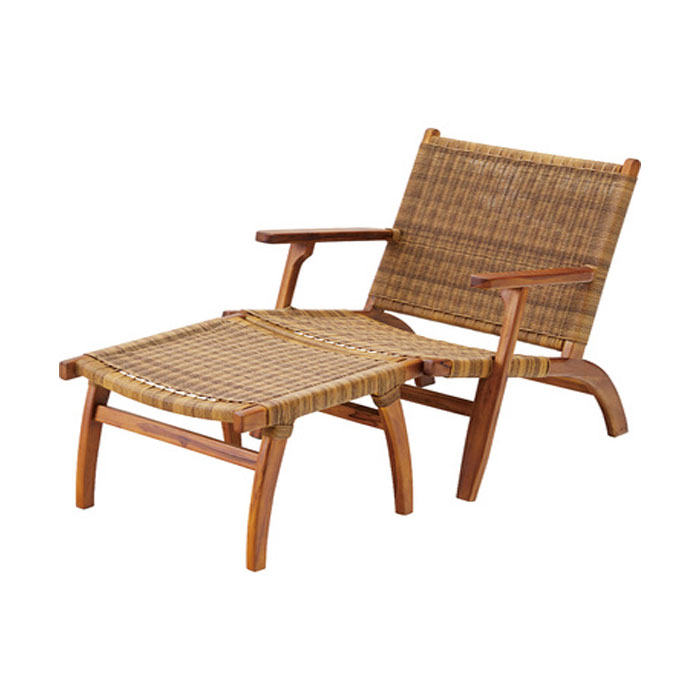 アームチェア&オットマン NRS-423 ブラウン 送料無料 東谷 Azumaya