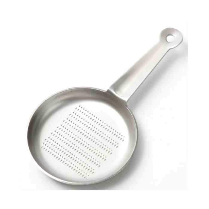菜刨 - 18-0 ステンレス ミニオロシ金 フライパン型 おろし器 大根 生姜 長いも キッチン用品 調理器具 料理 おしゃれ 日本製 送料無料