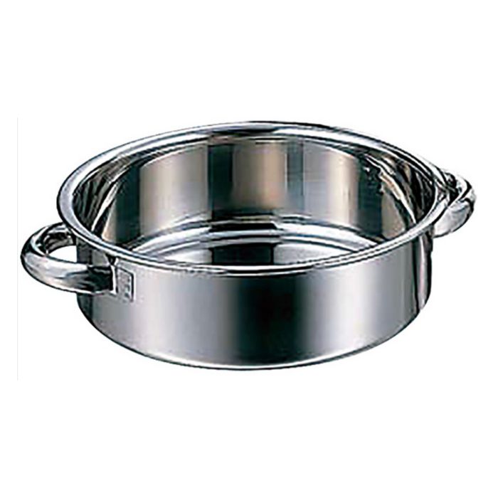 Ih Incompatible - AG 18-8 ステンレス 外輪鍋 本体のみ 30cm 両手鍋 金属製 調理器具 キッチン用品 シンプル 日本製 送料無料