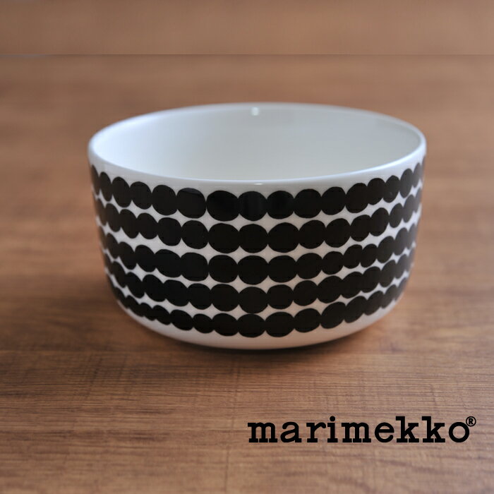 MARIMEKKO マリメッコ SIIRTOLAPUUTARHA ボウル （ドット柄） 【シイルトラプータルハ 市民菜園】（63300-190）【ブラック】