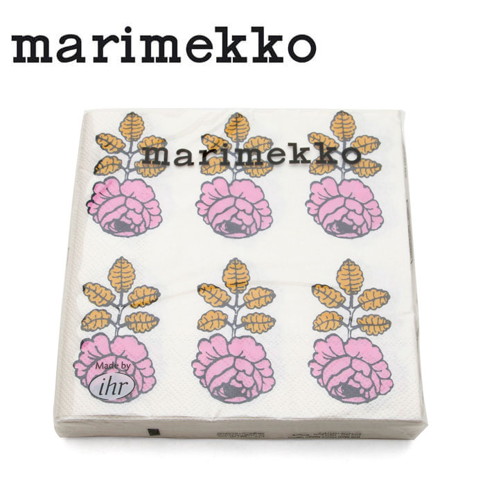 マリメッコ marimekko 紙ナプキン553190ヴィヒキルース ホワイト33cm 20枚入り 並行輸入品